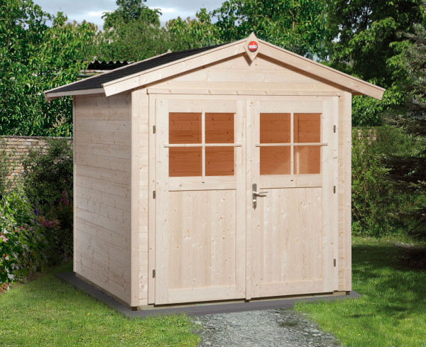 Weka Gerätehaus 21 mm Gartenhaus 224 Gr. 1 natur 260x229cm Doppeltür